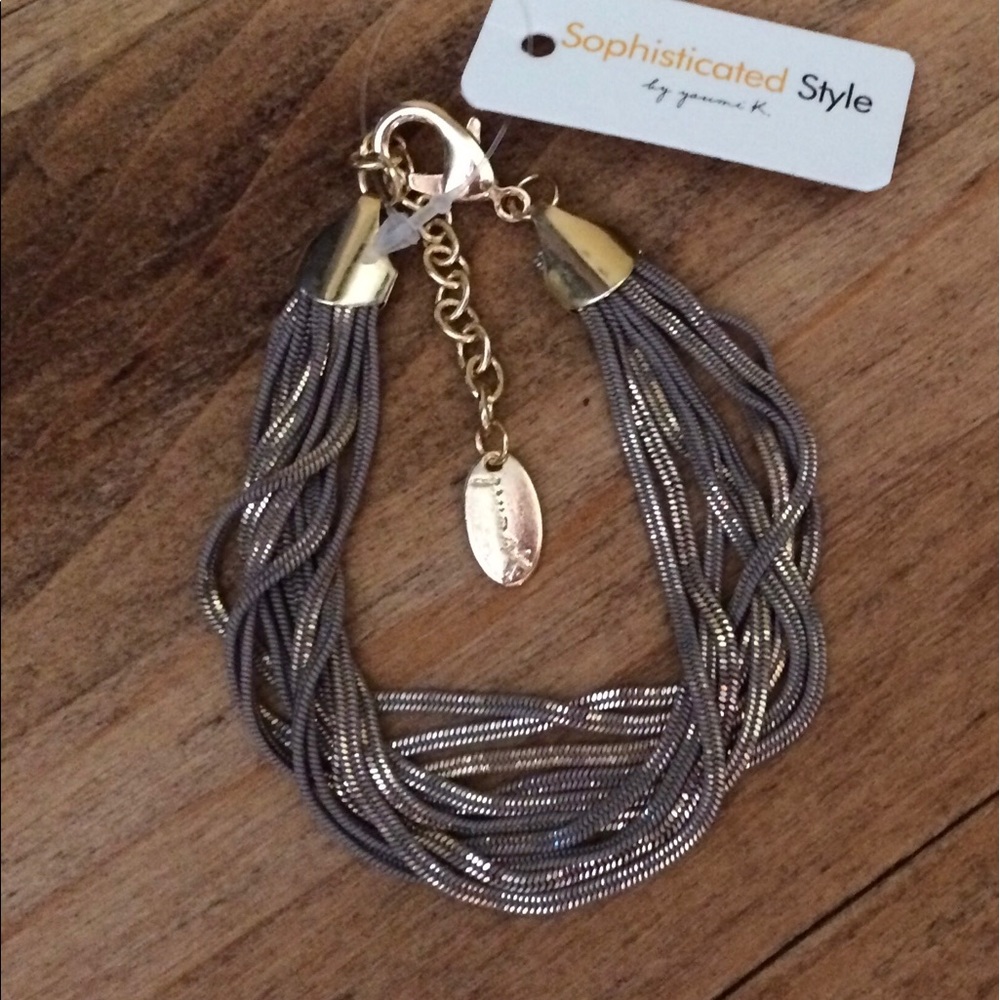 Multi strand waterfall bracelet and necklace set